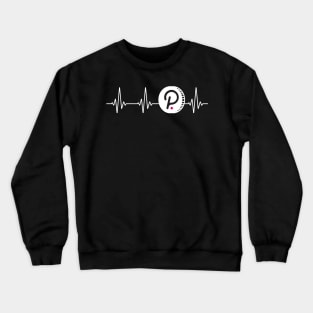 Polkadot Love Heartbeat Cryptocurrency DOT Coin Crewneck Sweatshirt